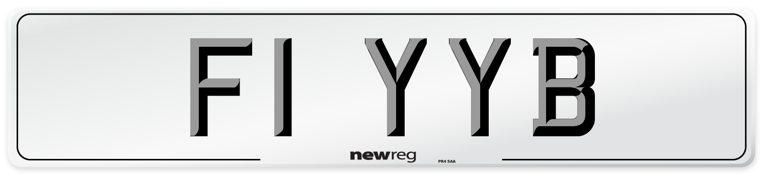 F1 YYB Number Plate from New Reg